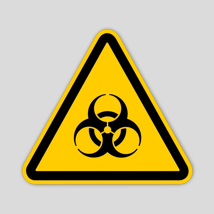 Biohazard sticker