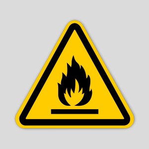 Flammable hazard sticker