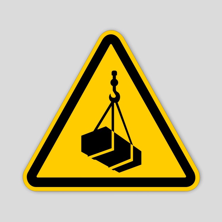 Suspended load sticker without label