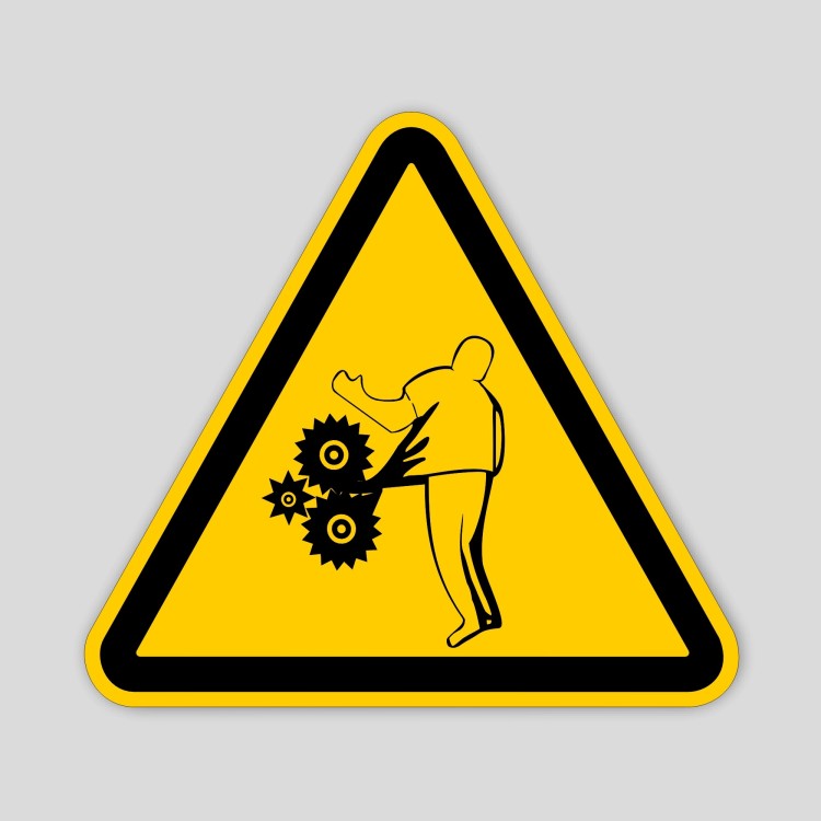 Entrapment Hazard Sticker