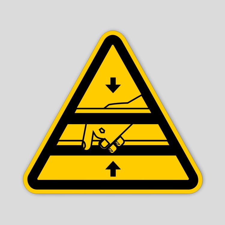 Risk of entrapment and cutting adhesive
