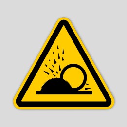 Danger sticker projection of particles