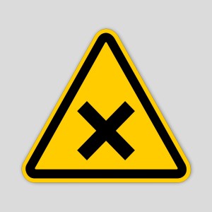 Hazard sticker harmful or irritating products