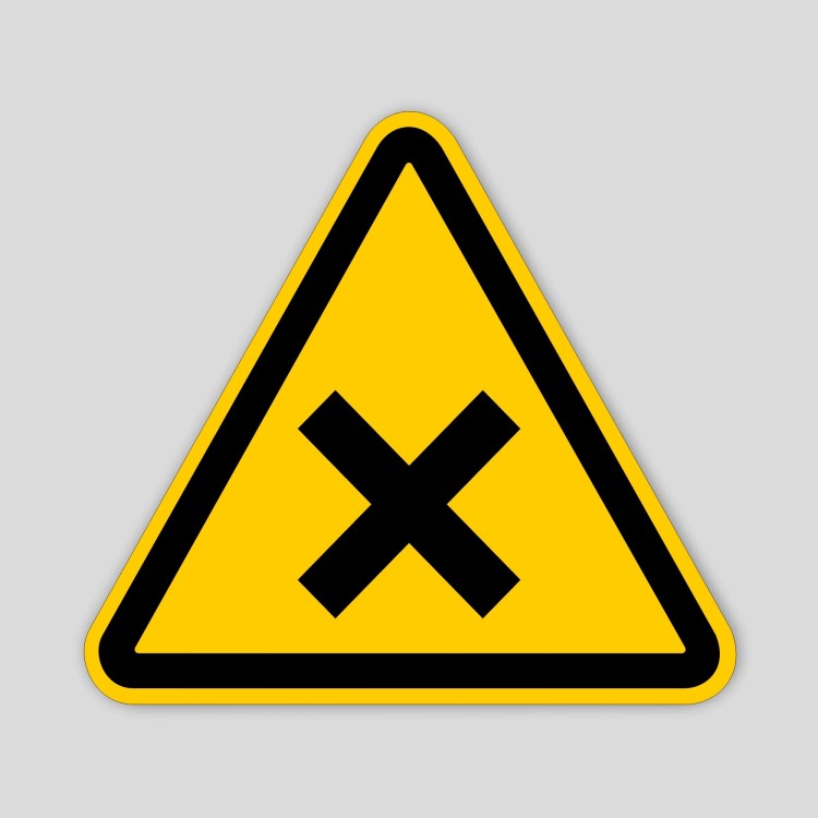 Hazard sticker harmful or irritating products