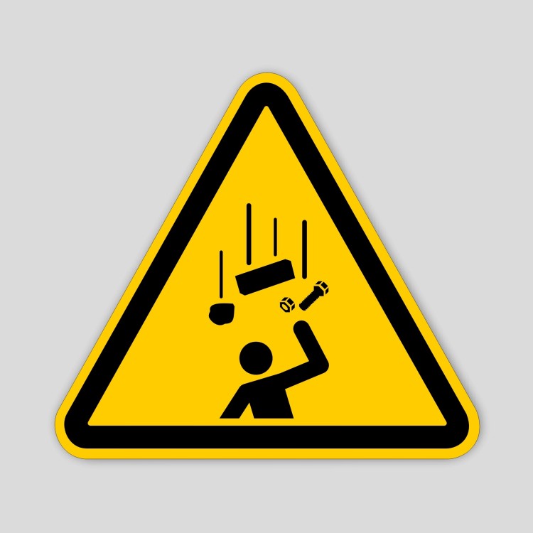 Risk of falling objects (pictogram)
