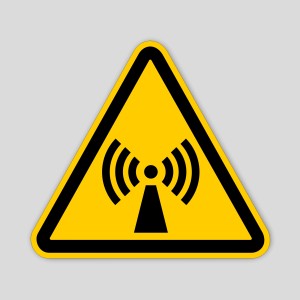 Non-ionizing radiation hazard sticker (pictogram)