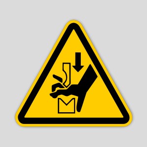 Risk of entrapment and cut (pictogram)