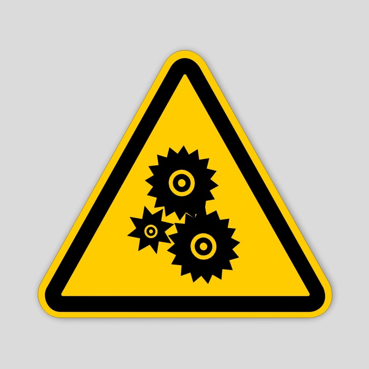 Moving machinery hazard (pictogram)
