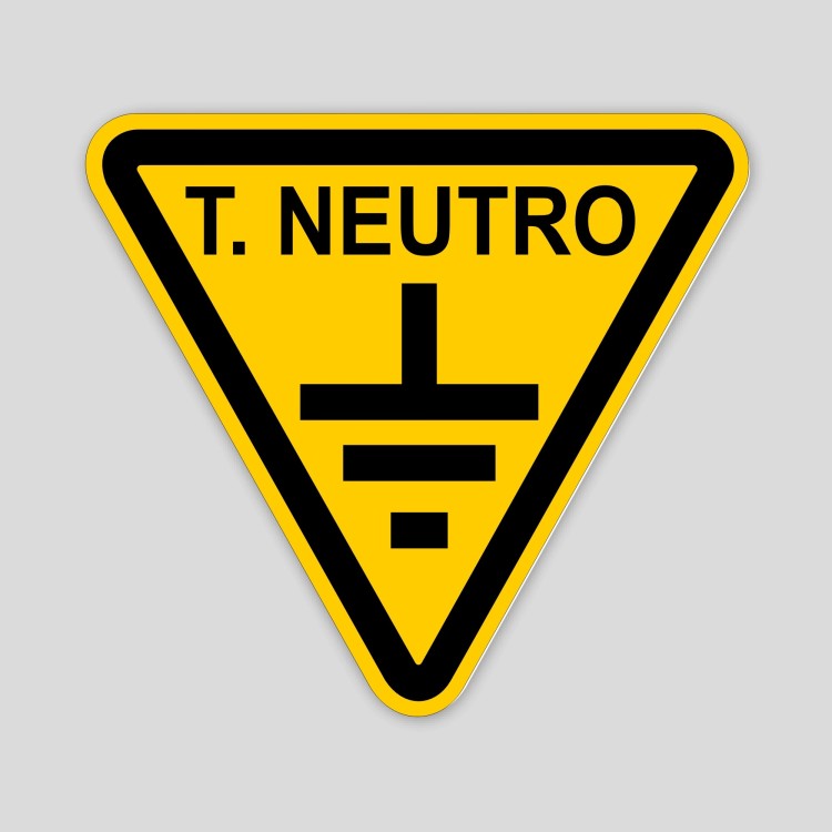 Neutral earth hazard sticker