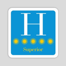 Distinctive five-star superior hotel plaque - Galicia