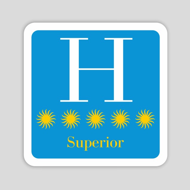 Placa distintivo hotel cinco estrellas superior - Galicia