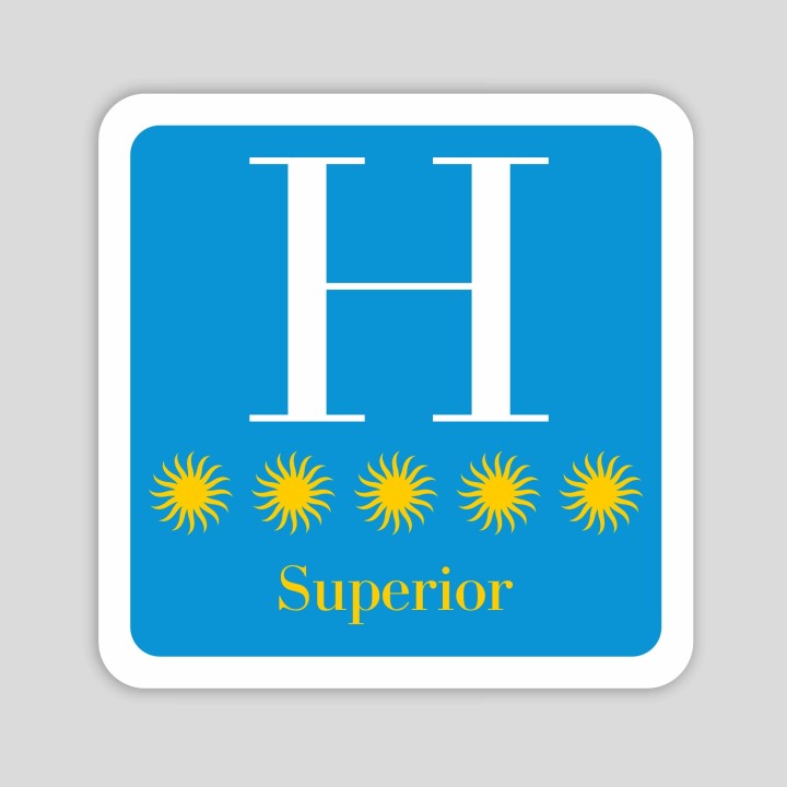 Distinctive five-star superior hotel plaque - Galicia