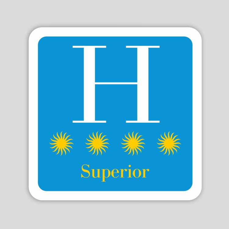 Distinctive four-star superior hotel plaque - Galicia