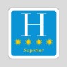 Distinctive four-star superior hotel plaque - Galicia