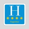 Placa distintivo hotel cuatro estrellas superior - Galicia