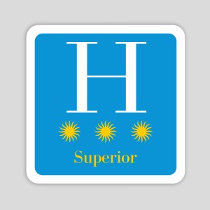 Placa distintiu hotel tres estrelles superior - Galícia