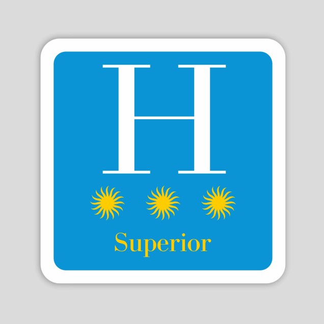 Placa distintivo hotel tres estrellas superior - Galicia