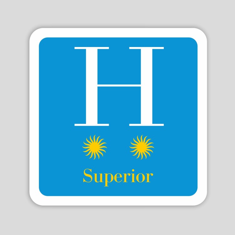 Placa distintivo hotel dos estrellas superior - Galicia