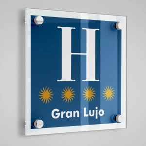 Placa distintivo Hotel cuatro estrellas gran lujo - Aragón