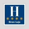 Placa distintiu Hotel quatre estrelles gran luxe - Aragó