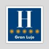 Placa distintivo Hotel cinco estrellas gran lujo  - Aragón