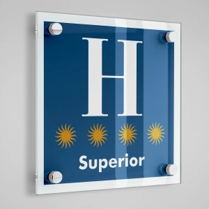 Placa distintiu Hotel quatre estrelles Superior - Aragó