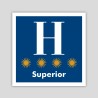Placa distintivo Hotel cuatro estrellas Superior - Aragón