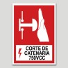 Corte de catenaria 750VCC