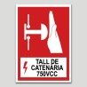 Corte de catenaria 750VCC