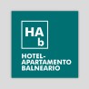 Distinctive plaque specializing in Hotel Apartment Balneario- Aragón
