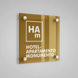 Placa distintivo especialidad Hotel Apartamento Monumento - Aragón