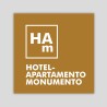 Placa distintivo especialidad Hotel Apartamento Monumento - Aragón