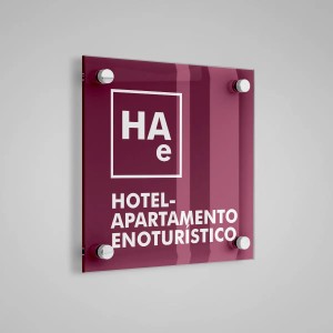 Placa distintiu especialitat Hotel Apartament Enoturístic - Aragó