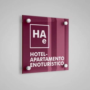 Placa distintivo especialidad Hotel Apartamento Enoturístico - Aragón