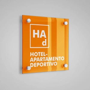 Distinctive plaque for the Sports Apartment Hotel - Aragón