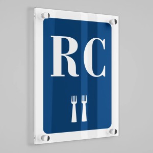 Placa distintivo Restaurante-Cafetería dos tenedores - Castilla y León