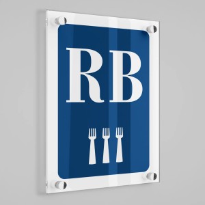 Placa distintivo Restaurante-Bar tres tenedores - Castilla y León