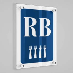 Placa distintivo Restaurante-Bar cuatro tenedores - Castilla y León