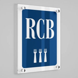 Placa distintiu Restaurant-Cafeteria-Bar tres forquilles - Castella i Lleó