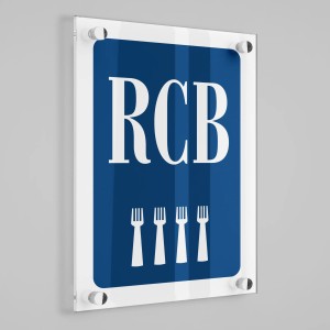 Placa distintivo Restaurante-Cafetería-Bar cuatro tenedores - Castilla y León