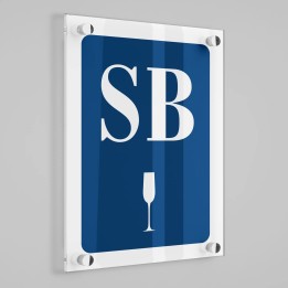 Placa distintiu Saló de Banquets una copa - Castella i Lleó