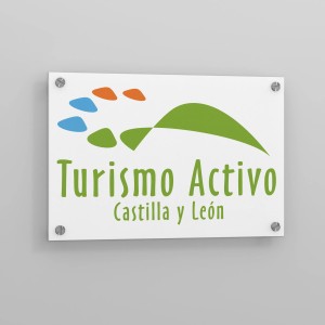 Placa distintiu Turisme Actiu. Castella i Lleó.