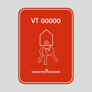 Turistic Apartment sticker - Vivienda turística (With registration number) - Valencian comunity