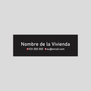 Placa Auxiliar para vivienda vacacional o turística