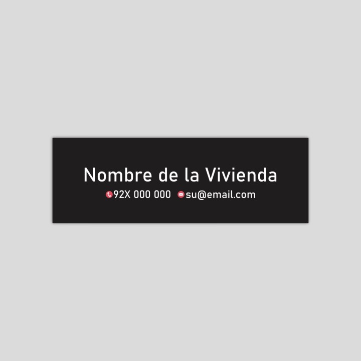 Placa Auxiliar para vivienda vacacional o turística
