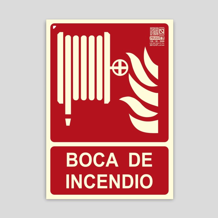 Cartel de Boca de incendio