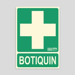 Cartel de Botiquín fotoluminiscente