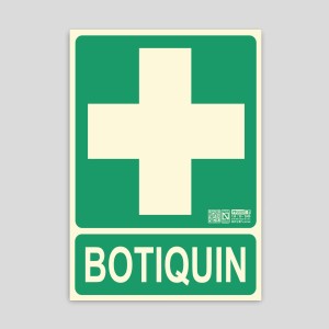 Cartel de Botiquín fotoluminiscente