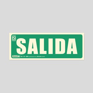 Cartel de Salida fotoluminiscente