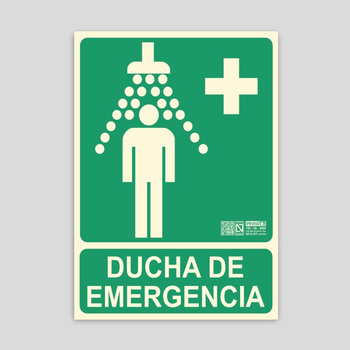 Cartell de Ducha de emergencia